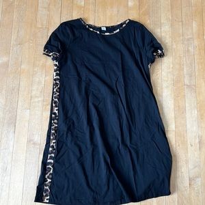 New in bag Leopard accent tshirt dress